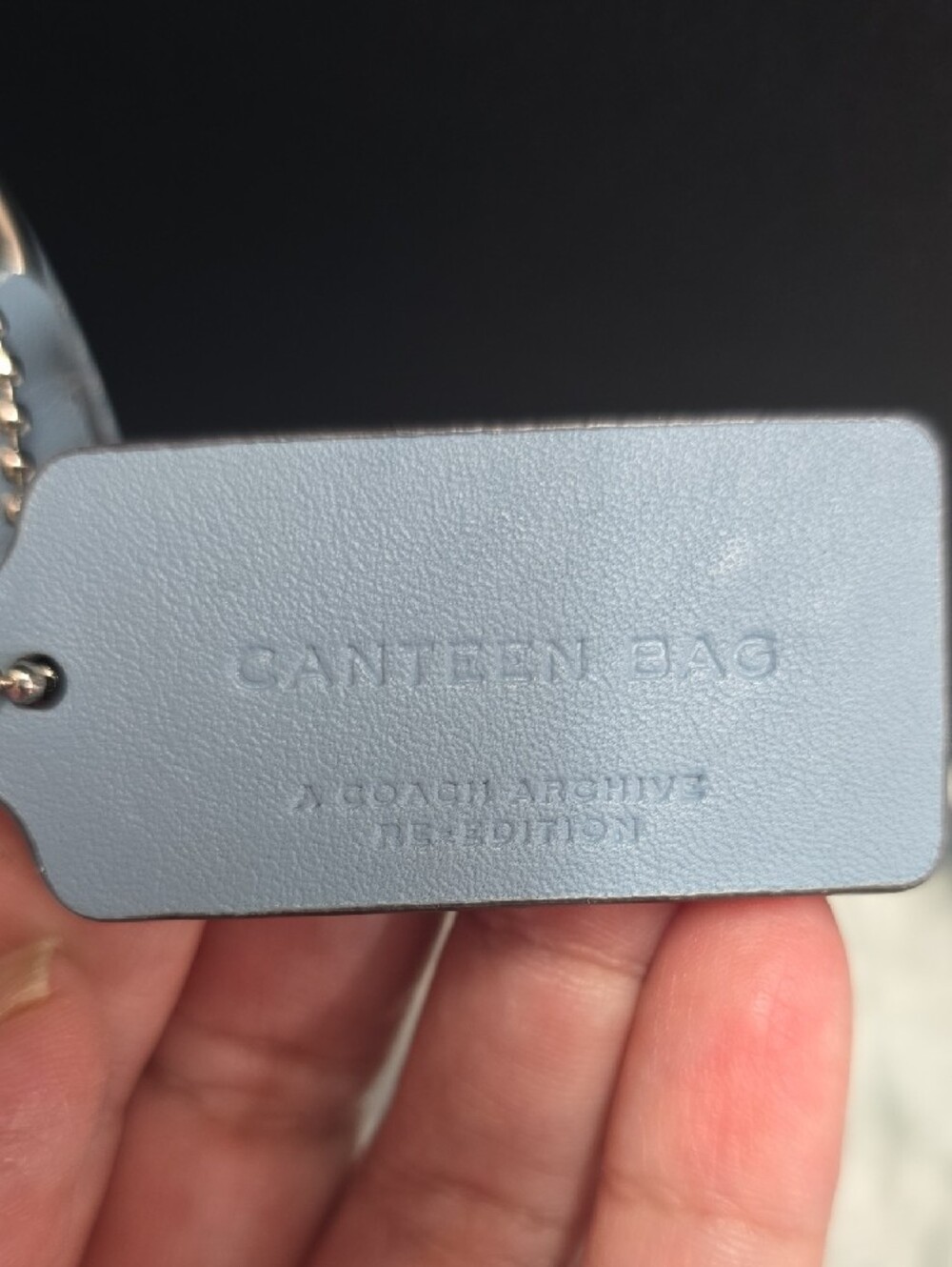 Coach Canten  Round Pebble Leather Crossbody in Light Blue - Picture 2 of 11